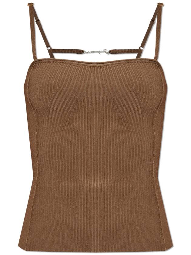 Jacquemus Ribbed Top, Women's, Brown - JACQUEMUS - BALAAN 1