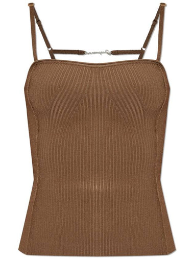 Jacquemus Ribbed Top, Women's, Brown - JACQUEMUS - BALAAN 1