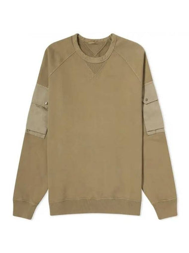 Multi-pocket Snap Crew Neck Sweatshirt Green - TEN C - BALAAN 1