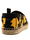 Palm Tree Print Fabric Espadrilles Yellow - SAINT LAURENT - BALAAN 4