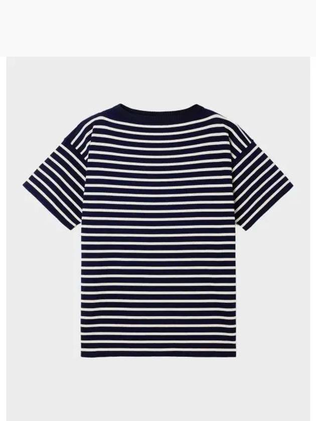 ANDERSEN Boatman short sleeve striped knit Royal Blue - ANDERSEN-ANDERSEN - BALAAN 1