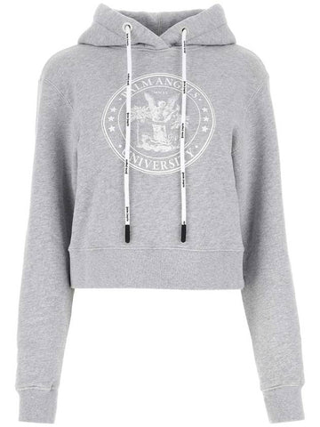 College Fitted Hoodie Grey - PALM ANGELS - BALAAN 1