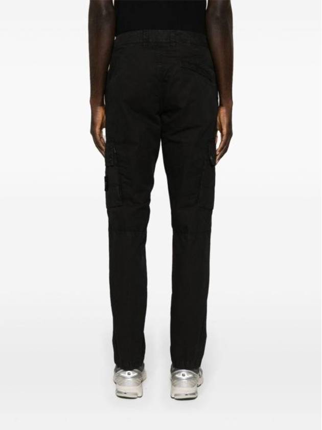 Wappen Patch Old Treatment Slim Fit Cargo Straight Pants Black - STONE ISLAND - BALAAN 3