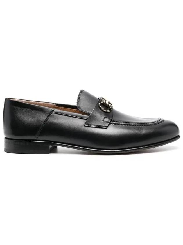 24SS Ottone silver-plated double Gancini loafer black 0758468 - SALVATORE FERRAGAMO - BALAAN 2