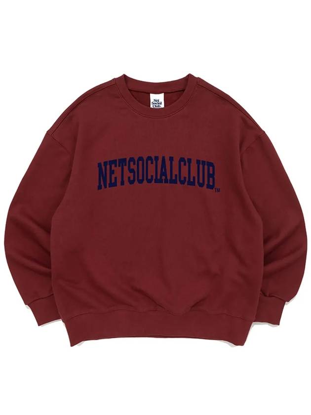 ARCH LOGO SWEATSHIRTS BURGUNDY - NET SOCIAL CLUB - BALAAN 1