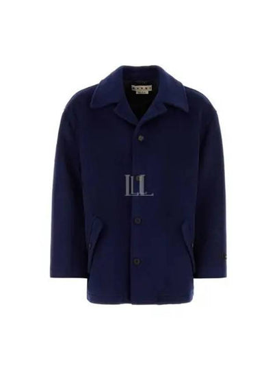 Brushed Mohair Jacket Blue Marine - MARNI - BALAAN 2