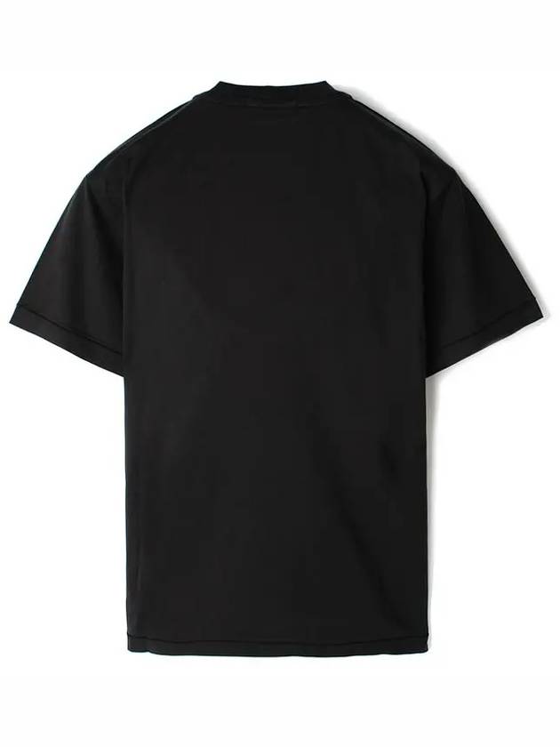 Logo Patch Short Sleeve T-Shirt Black - STONE ISLAND - BALAAN 3