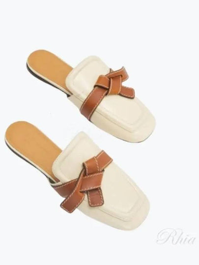 Gate Flat Leather Mule Tan Milk - LOEWE - BALAAN 2