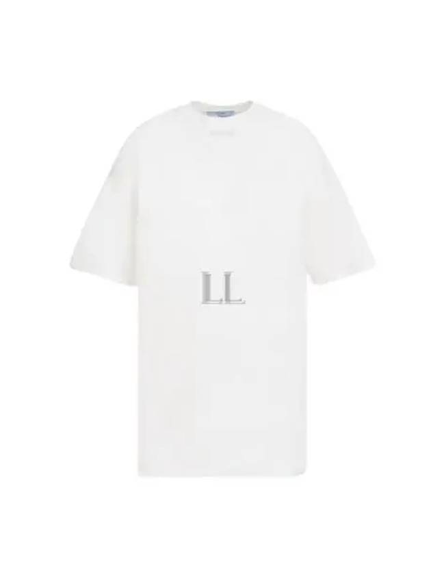 Triangle Logo Short Sleeve T-Shirt White - PRADA - BALAAN 2