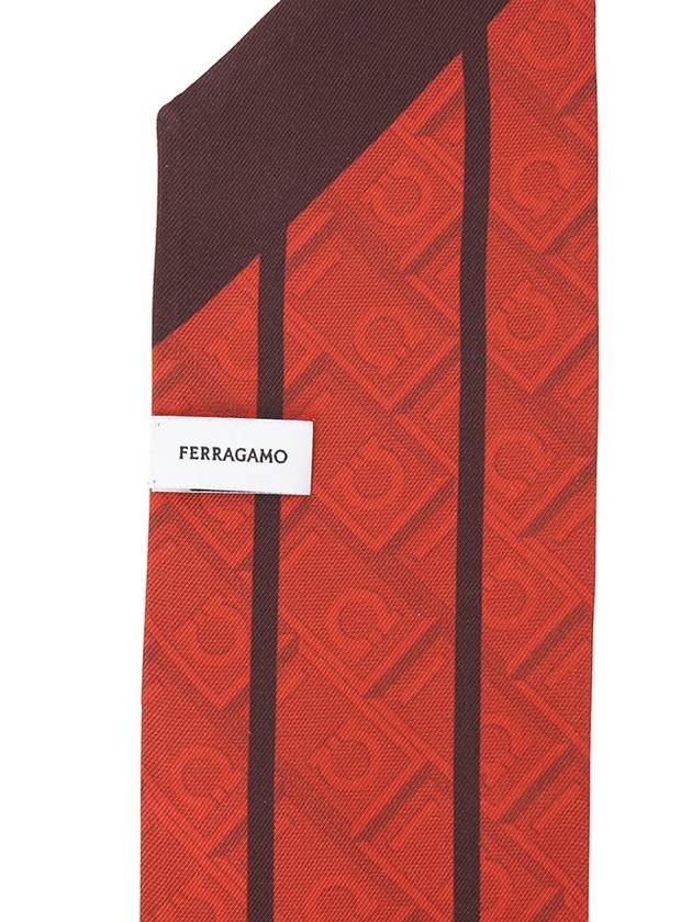 Bouquet Print Mini Scarf Red - SALVATORE FERRAGAMO - BALAAN 6