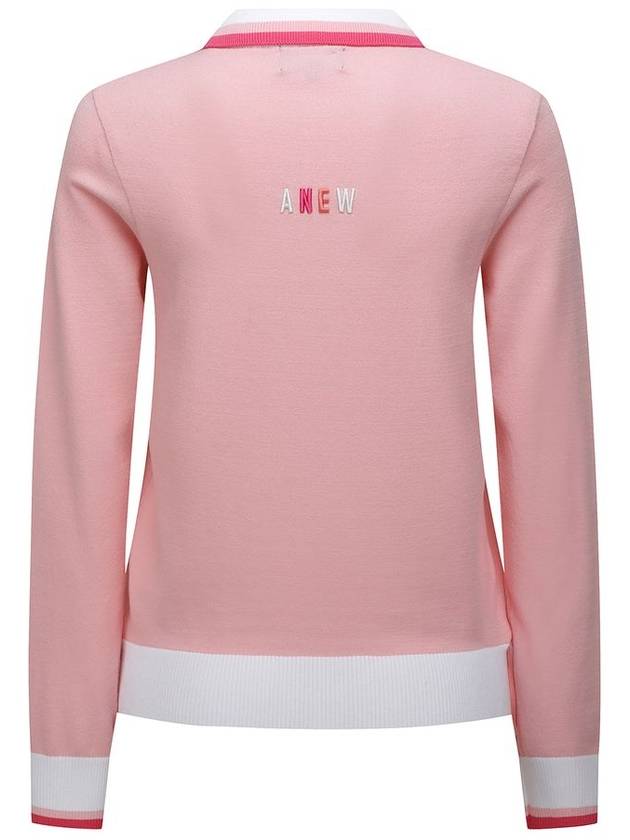 WOMEN LOGO COMBINATION PASTEL SWEATER - ANEWGOLF - BALAAN 3