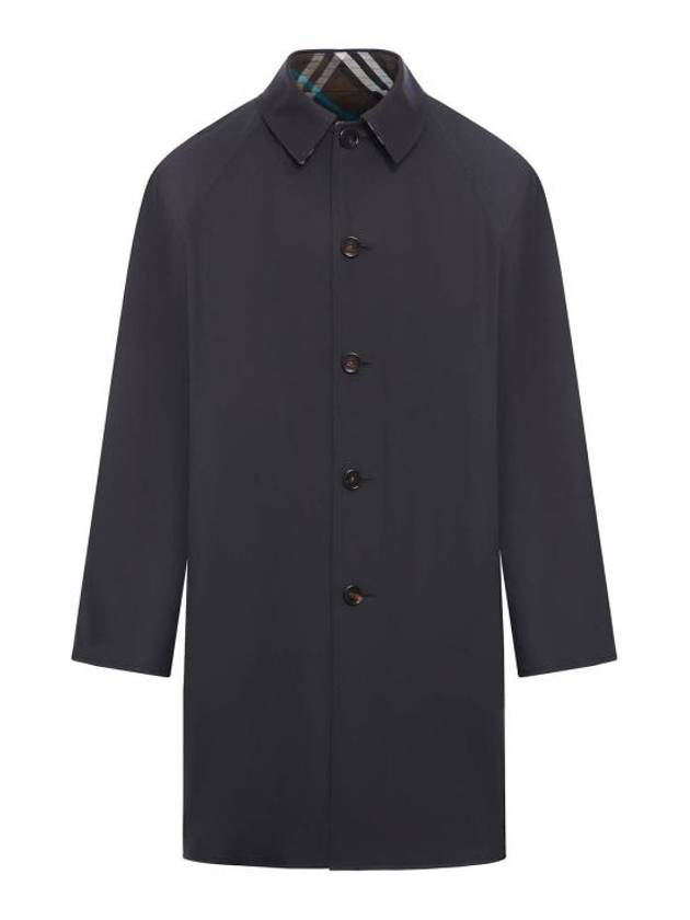 Check Reversible Gabardine Hastings Long Car Single Coat Black - BURBERRY - BALAAN 2