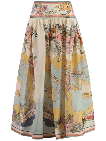 Zimmermann Tallow Midi Skirt - ZIMMERMANN - BALAAN 1