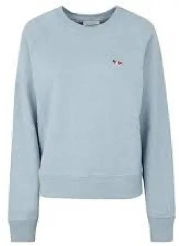 Tricolor Fox Patch Adjusted Sweatshirt Blue - MAISON KITSUNE - BALAAN 2