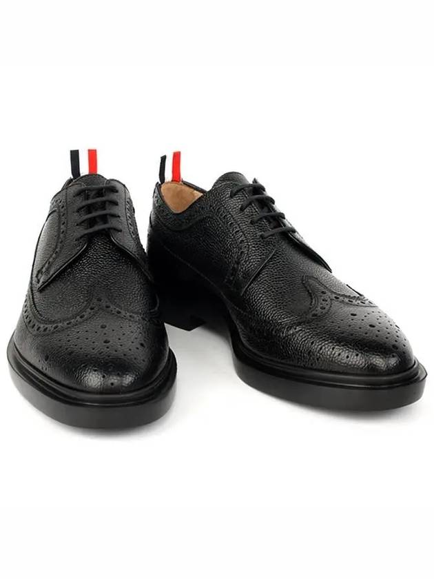 Men's Classic Long Wing Brogue Lace Up Brogue Shoes Black - THOM BROWNE - BALAAN 4