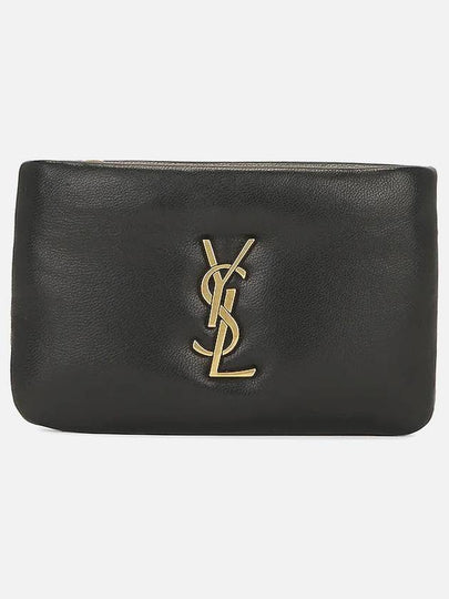 Calypso Zipped Card Wallet Black - SAINT LAURENT - BALAAN 2