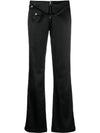 P Stella Stretch Satin Straight Pants Black - DIESEL - BALAAN 1