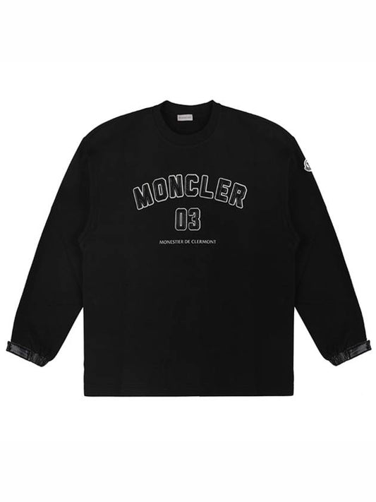 8G00002 899WC 999 Women’s Logo Sweatshirt Black - MONCLER - BALAAN 1