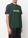 Short sleeve unisex embroidered logo classic t-shirt green MRTWXJER014 - SUNNEI - BALAAN 4