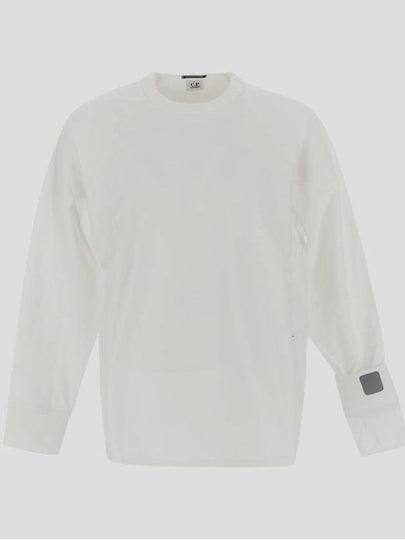 Metropolis Rubber Logo Sweatshirt White - CP COMPANY - BALAAN 2