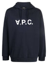 Milo Logo Cotton Hoodie Blue - A.P.C. - BALAAN 2