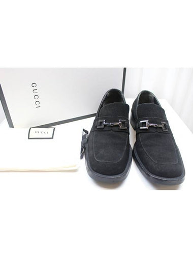 Black suede men s loafers size 41 - GUCCI - BALAAN 1