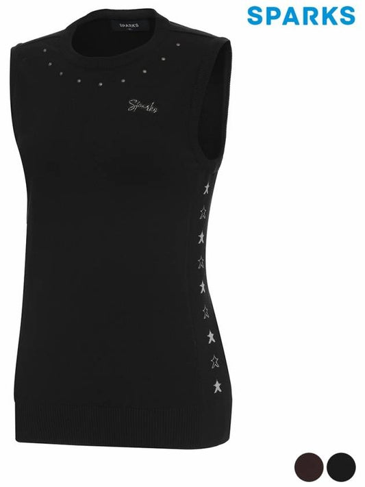 Women s Studded Starline Knit Vest SL3LKV003 - SPARKS - BALAAN 1