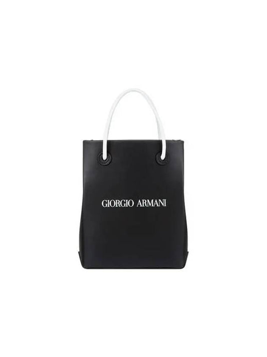 Women s Logo Print Leather Small Black 270153 - GIORGIO ARMANI - BALAAN 1