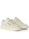 FG-1 Logo Leather Low Top Sneakers White - MSGM - BALAAN 4