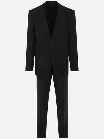 23FW Men's Shelton Shelton Wool Set-up Suit Black - TOM FORD - BALAAN 1
