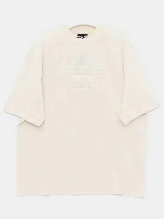 Men's Cotton Heavyweight Short Sleeve T-Shirt Ivory - EMPORIO ARMANI - BALAAN 2