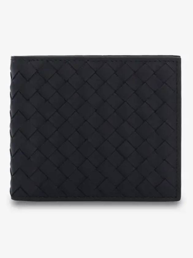 Men's Intrecciato Half Wallet Black - BOTTEGA VENETA - BALAAN 2