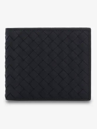 Men's Intrecciato Half Wallet Black - BOTTEGA VENETA - BALAAN 2