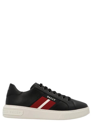 Stripe Low Top Sneakers Black - BALLY - BALAAN 1