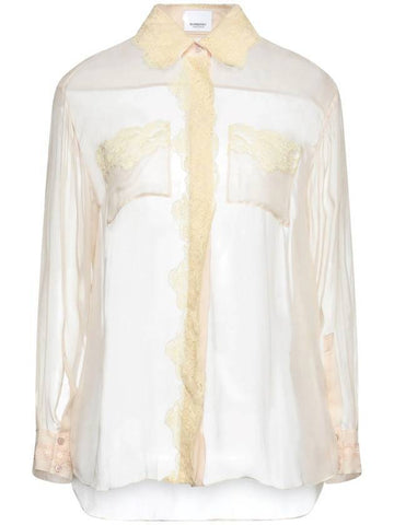 silk lace blouse beige - BURBERRY - BALAAN 1