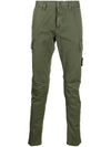 Men's Wappen Patch Cargo Straight Pants Green - STONE ISLAND - BALAAN 1