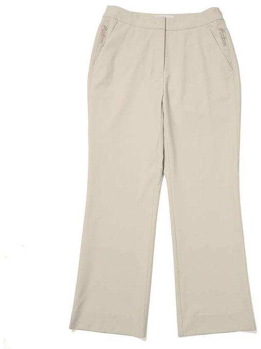 Hem slit semi bootcut pants BEIGE WOMAN - MALBON GOLF - BALAAN 1