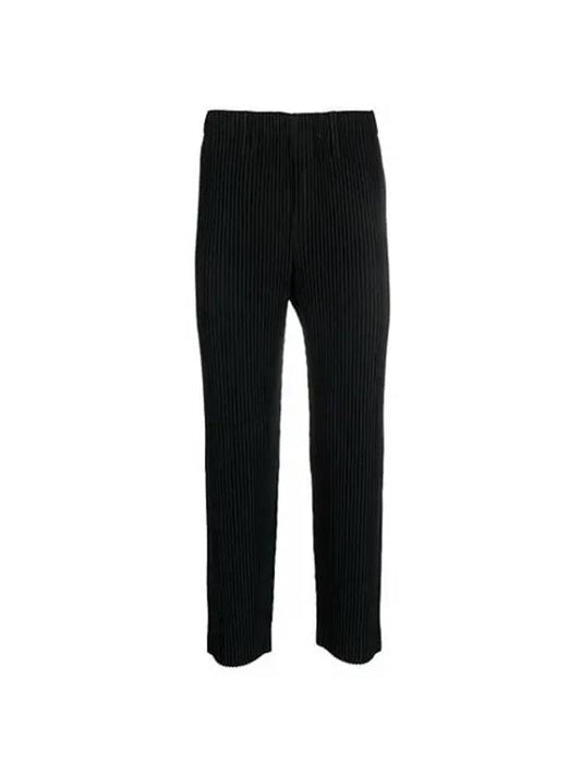 Pleated Basic Straight Pants Black - ISSEY MIYAKE - BALAAN 1