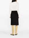 Women's Cotton Midi H-Line Skirt Black - LEMAIRE - BALAAN 9