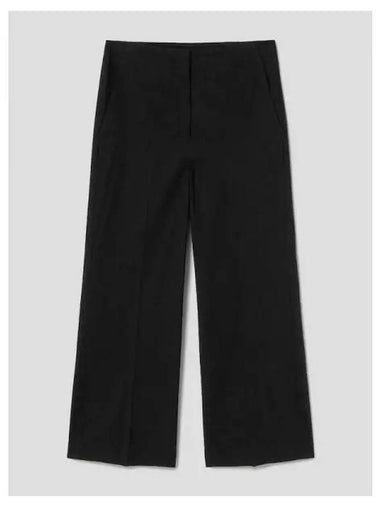 Women s linen t shirtrena wide crop pants black domestic product - THEORY - BALAAN 1