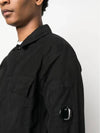 Lens Waffen Pocket Long Sleeve Shirt Black - CP COMPANY - BALAAN 3