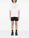 Men's Logo Print Crew Neck Short Sleeve T-Shirt White - STONE ISLAND - BALAAN 5