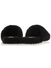 Interlocking G Wool Slide Slippers Black - GUCCI - BALAAN.