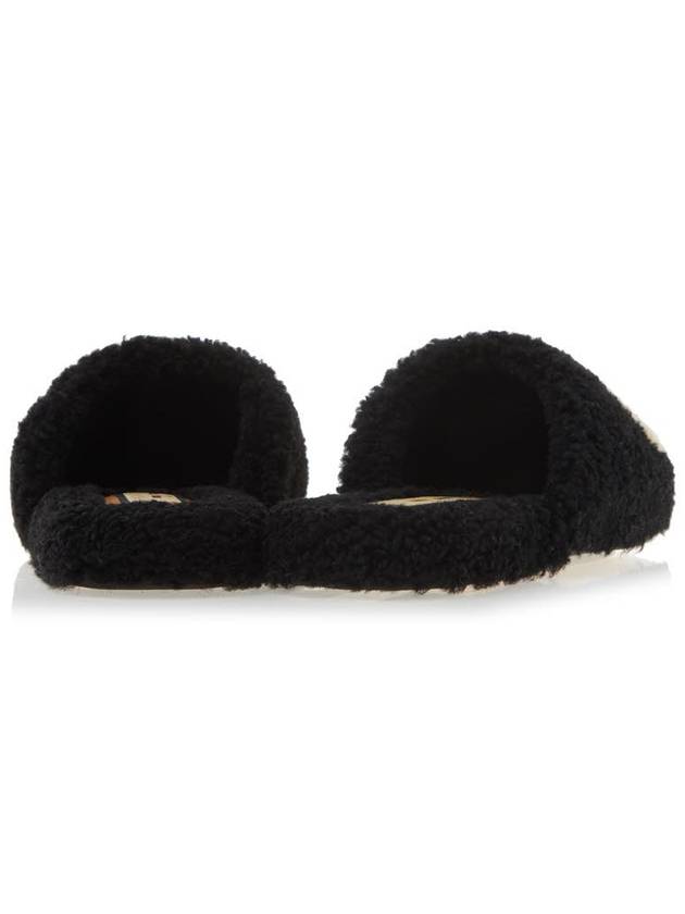 Interlocking G Wool Slide Slippers Black - GUCCI - BALAAN.