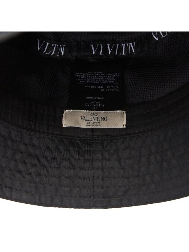 VLTN Logo Bucket Hat Black - VALENTINO - BALAAN 8