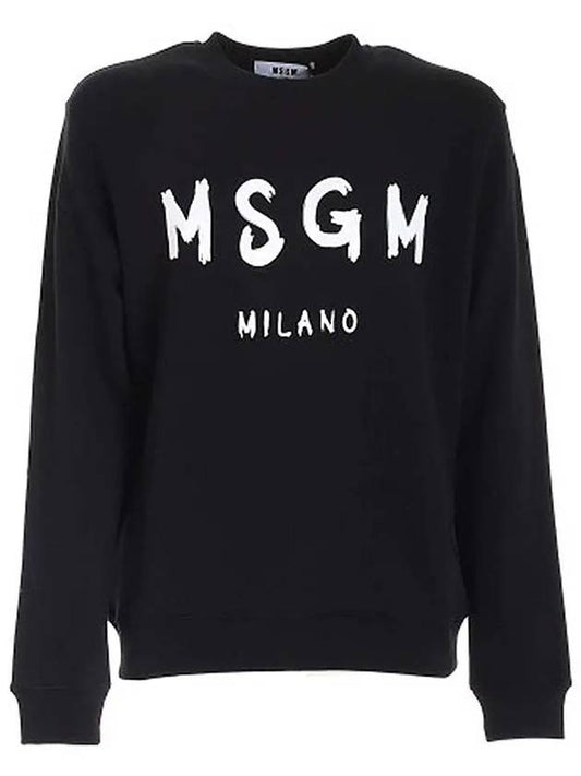 Milano Logo Print Sweatshirt Black - MSGM - BALAAN 2