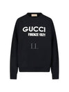 Logo Cotton Sweatshirt Black - GUCCI - BALAAN 2