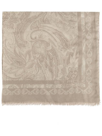 Etro Scarf With Decorative Pattern, Men's, Beige - ETRO - BALAAN 1