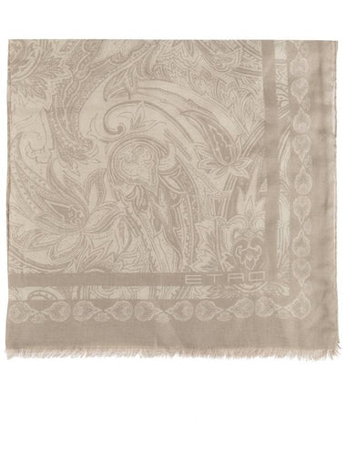 Etro Scarf With Decorative Pattern, Men's, Beige - ETRO - BALAAN 1