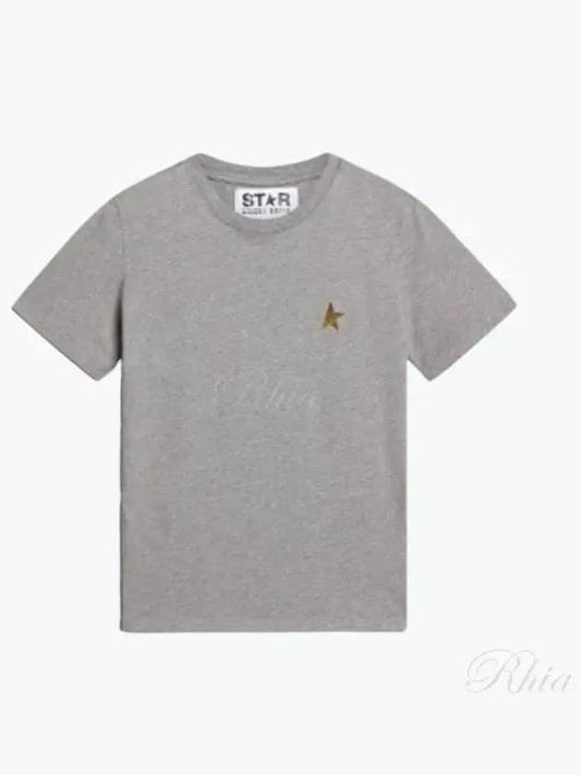 Mini Logo Short Sleeve T-Shirt Grey - GOLDEN GOOSE - BALAAN 2
